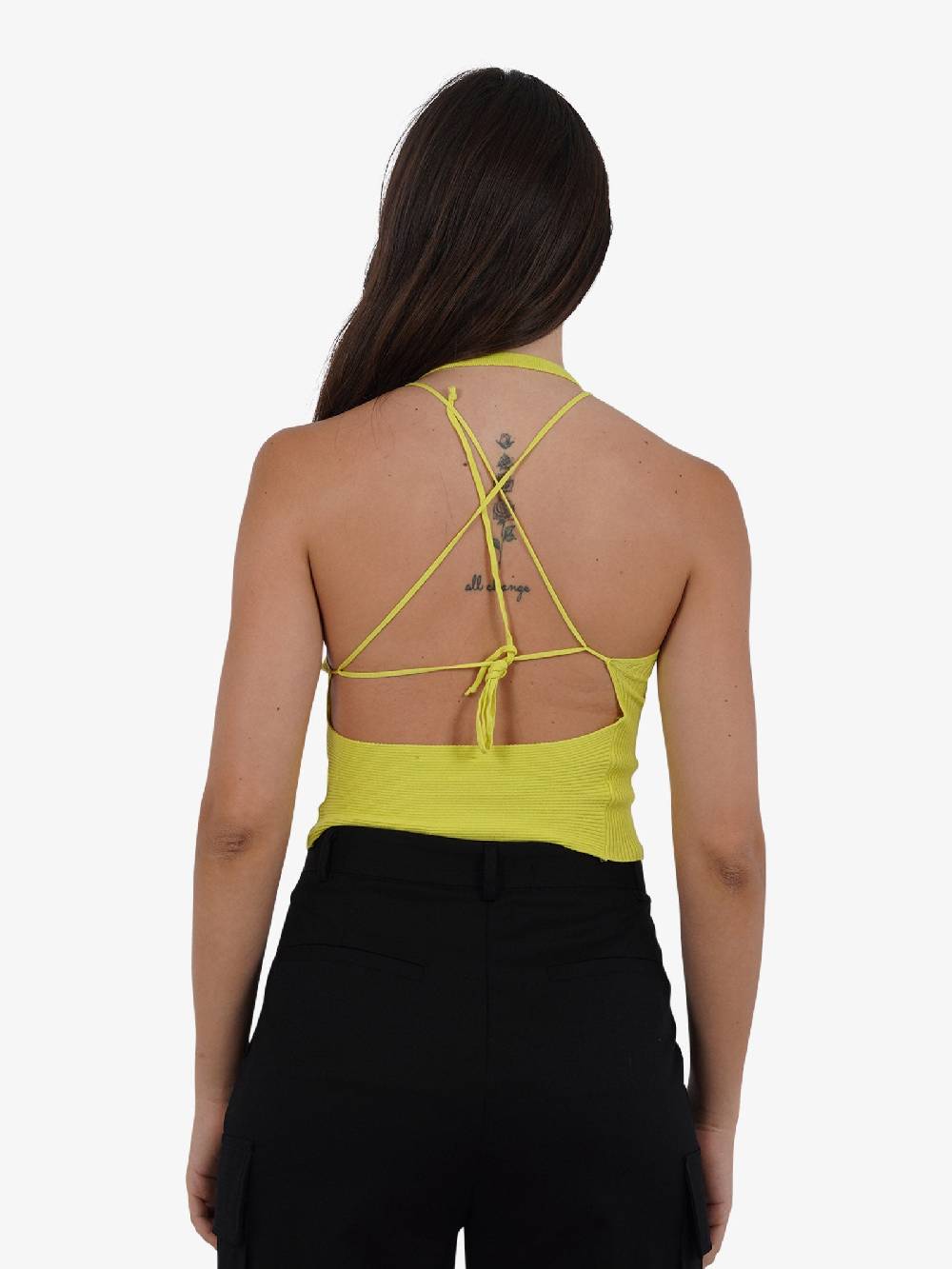 VICOLO Top scollo all'americana 22063B donna viscosa verde Offerte stagionali