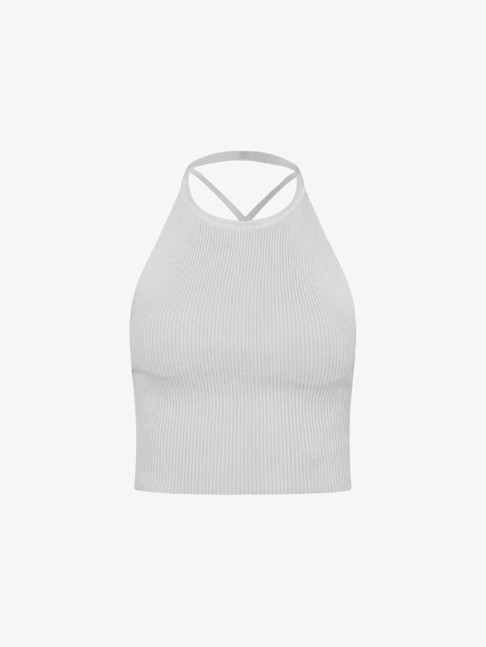 VICOLO Top scollo all'americana 22063B donna viscosa bianco Liquidazione