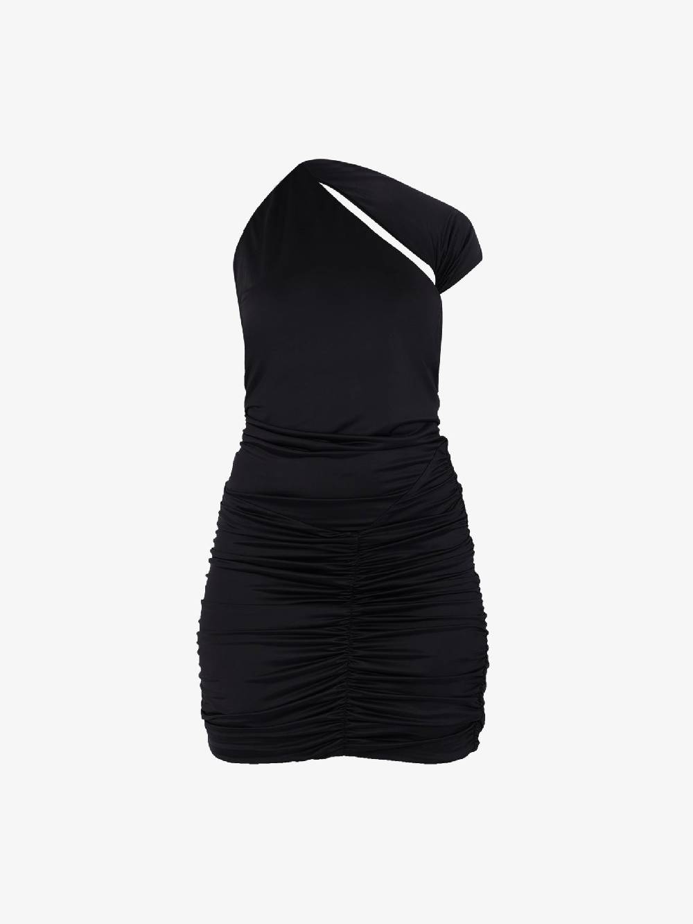 JIJIL Abito midi monospalla asimmetrico AB216 donna nero Comprane uno, ottenene uno gratis