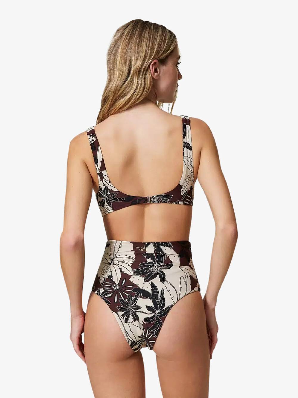 TWINSET Costume da bagno slip reversibile a fiori241LMMG90 donna marrone Enormi risparmi