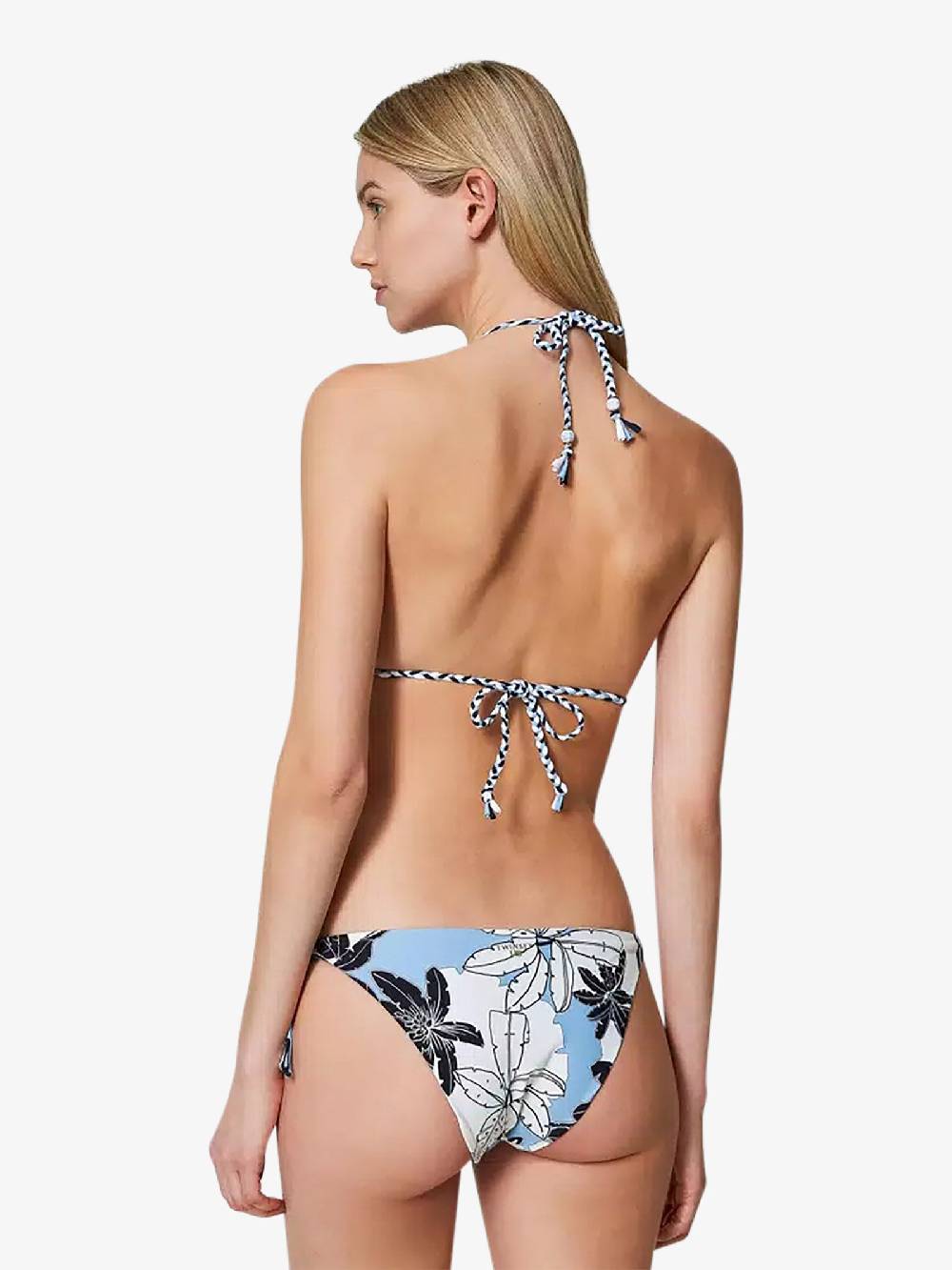TWINSET Costume da bagno slip tanga reversibile a fiori241LMMG88 donna marrone Sconti VIP