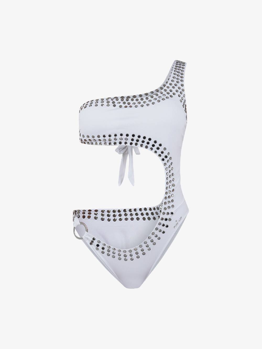 PIN UP Costume da bagno intero monospalla con cristalli PE022I donna bianco Latest stili