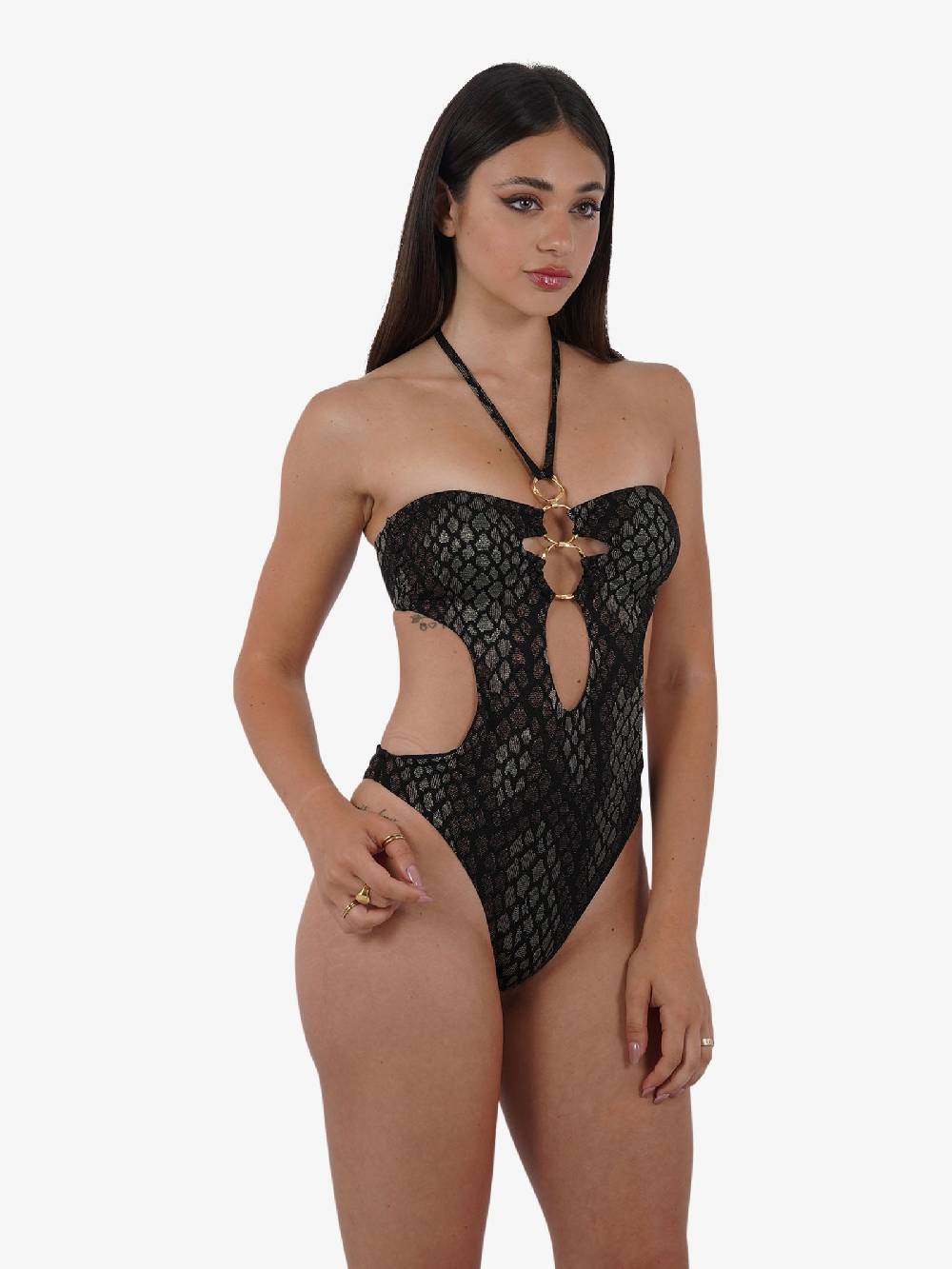 MISS BIKINI Costume da bagno trikini pitonato V4103O donna marrone Fino al 65% di sconto