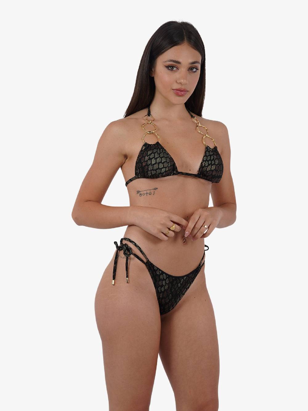 MISS BIKINI Costume da bagno bikini triangolo pitonato V4097S donna marrone Offerta speciale della fabbrica