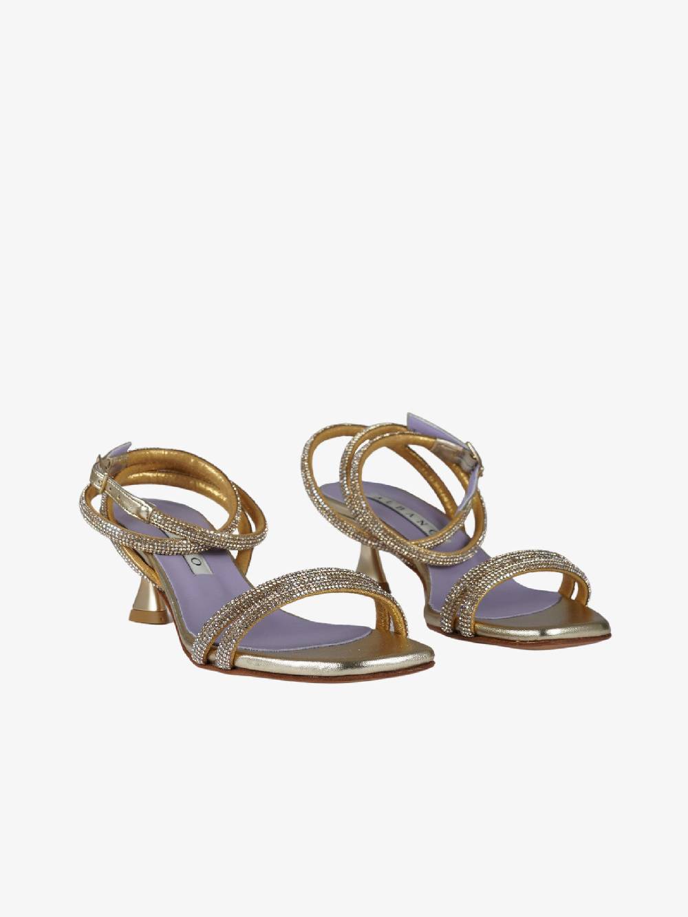 ALBANO Sandali 3203 Metal Platino donna con strass Black Friday Prezzi