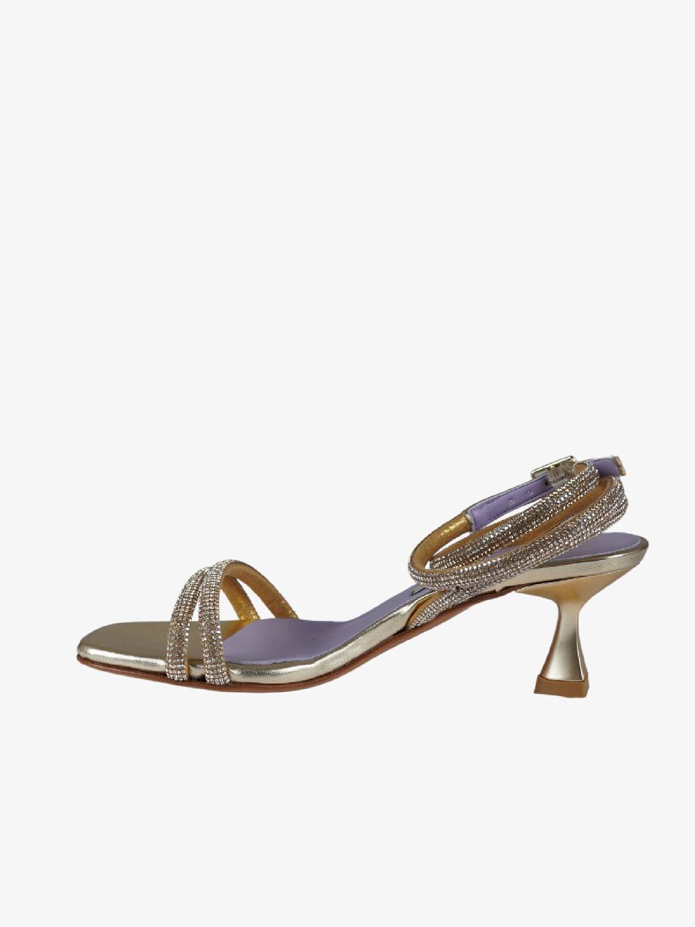 ALBANO Sandali 3203 Metal Platino donna con strass Black Friday Prezzi