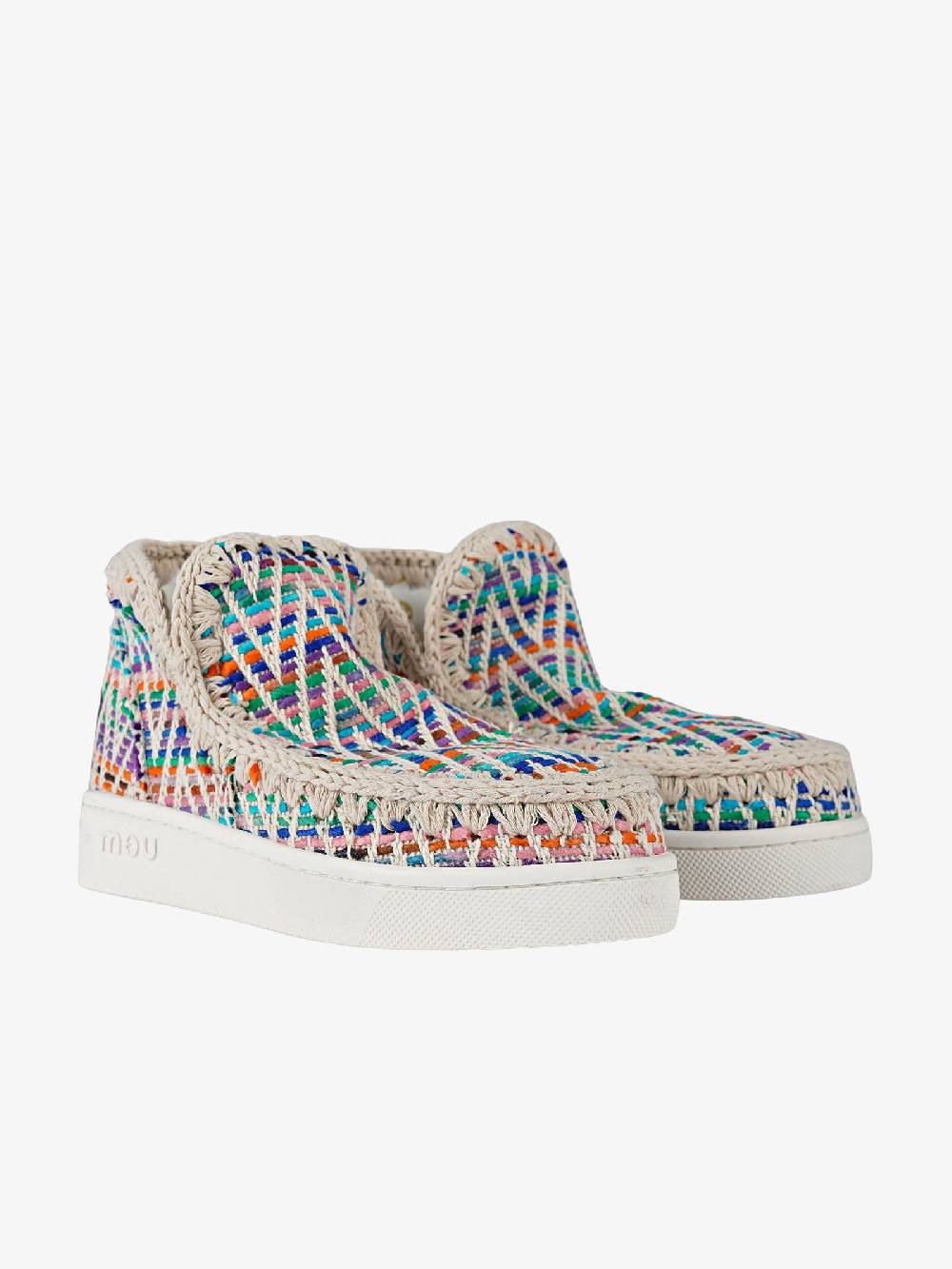MOU Sneakers Eskimo Summer donna intrecciata multicolore In vendita