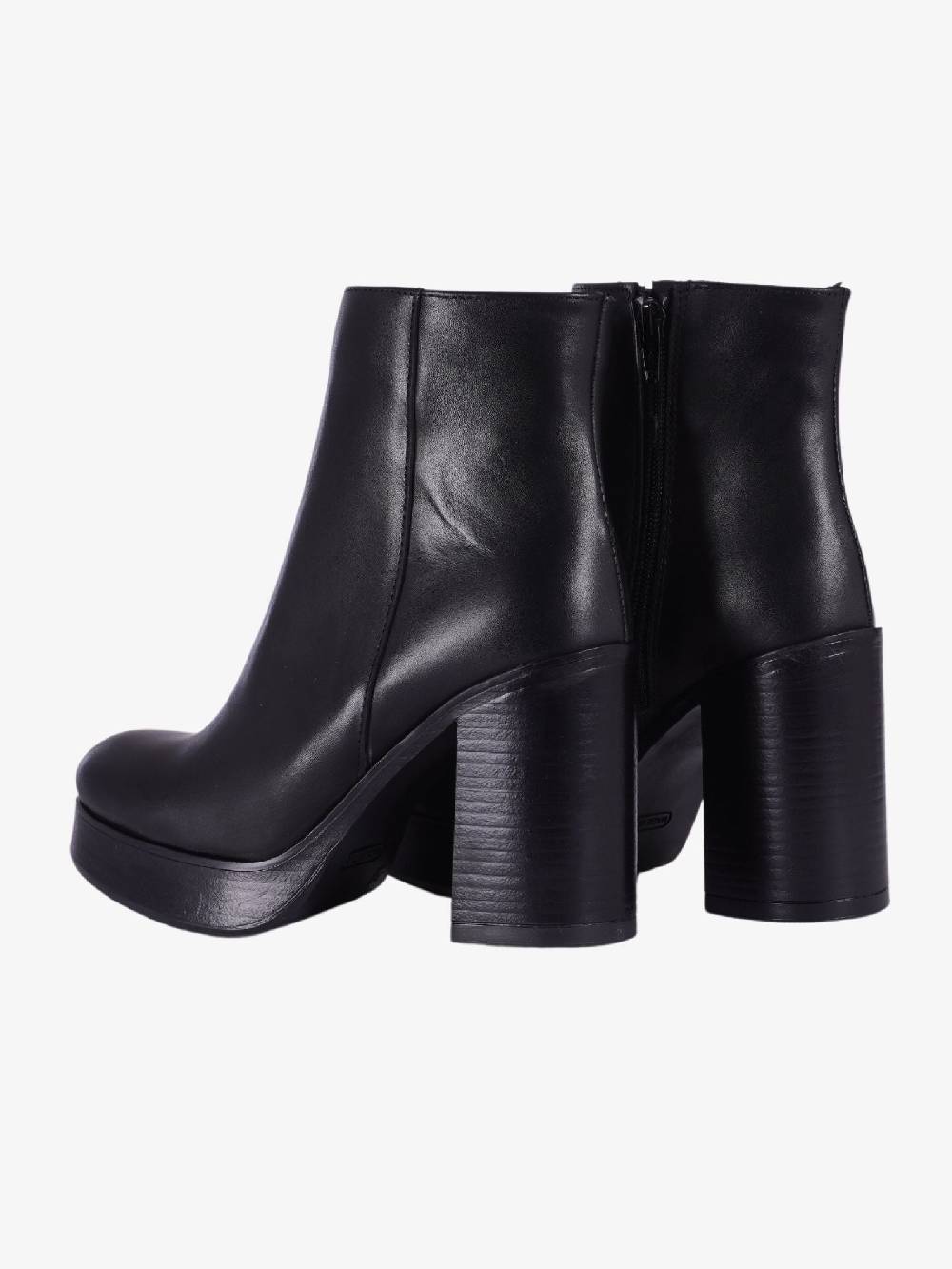 GIANLUCA GIORDANO Stivaletto in pelle con plateau donna nero Italy