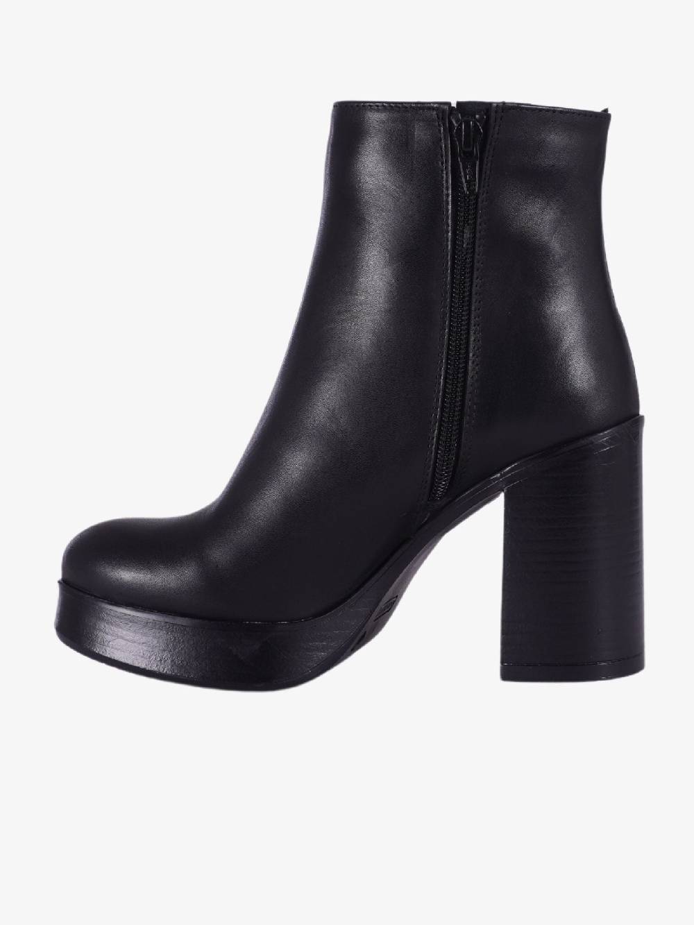 GIANLUCA GIORDANO Stivaletto in pelle con plateau donna nero Italy