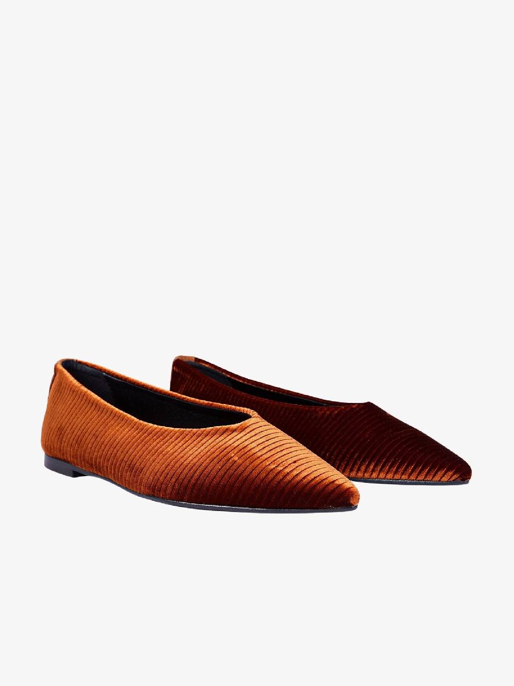 GIULIA NERI Ballerine in velluto donna marrone In Linea