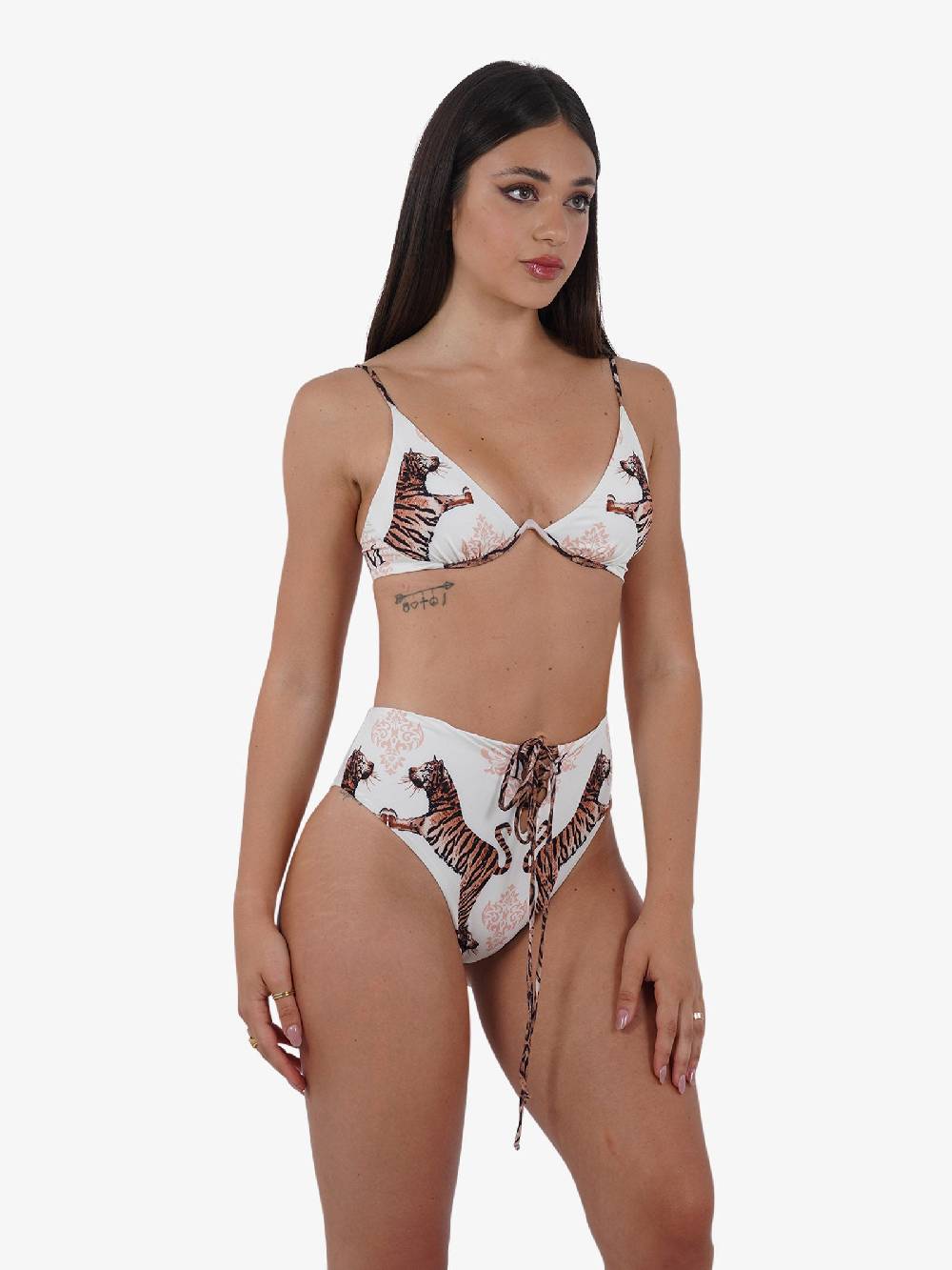 DISTRICT BY MARGHERITA MAZZEI Costume da bagno slip coulotte 4TS26 donna panna Negozi Online