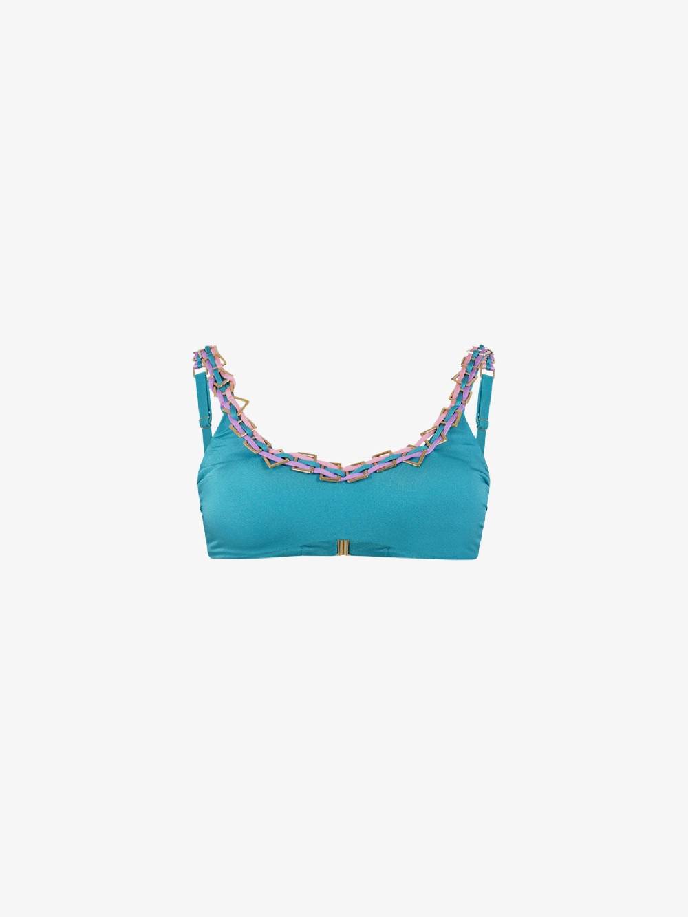 DISTRICT BY MARGHERITA MAZZEI Costume da bagno bikini brassiere 4FQ18 donna azzurro Online