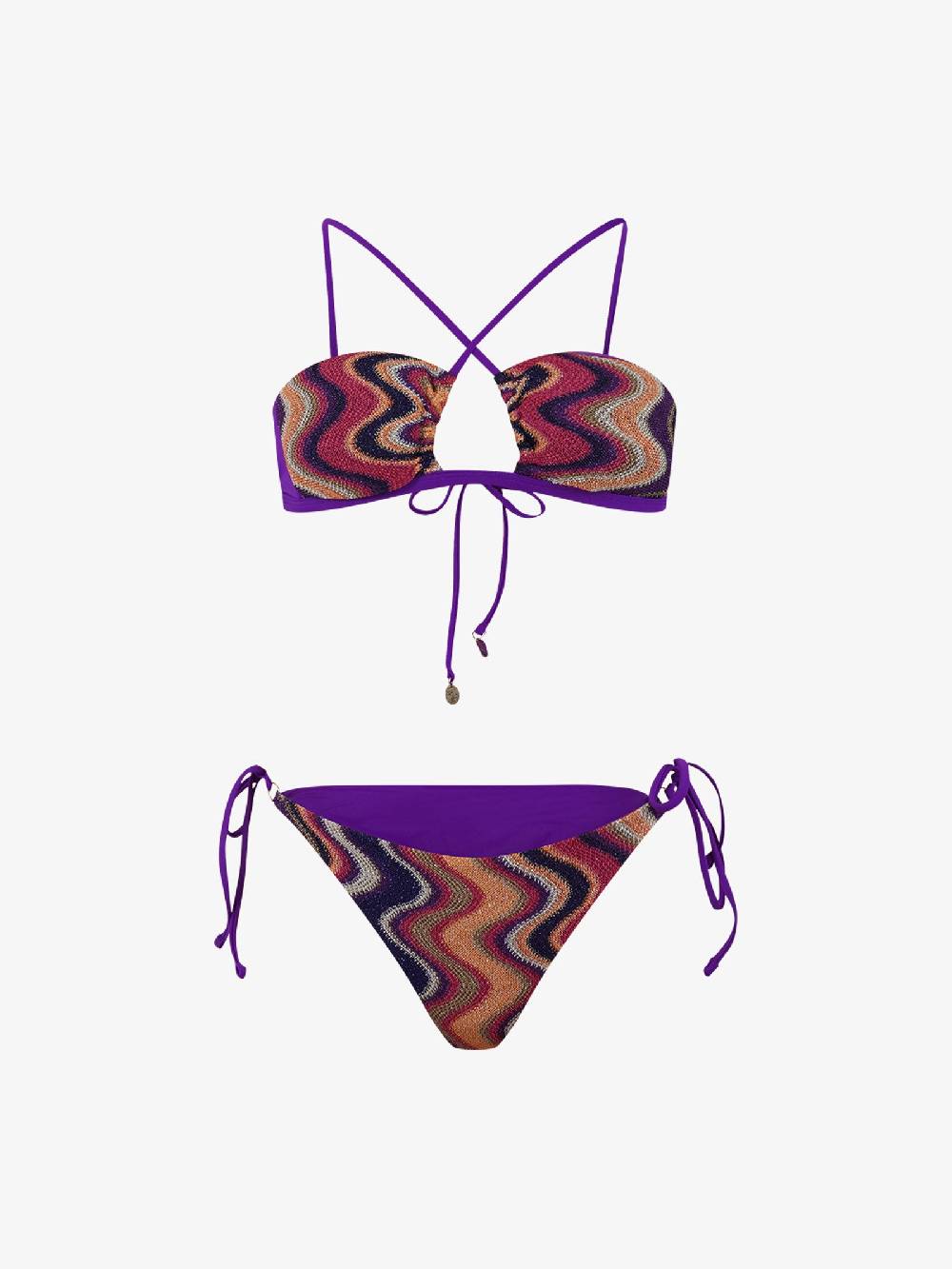 COTAZUR Costume da bagno bikini fascia Waves CTZ01459 donna viscosa multicolor Offerte