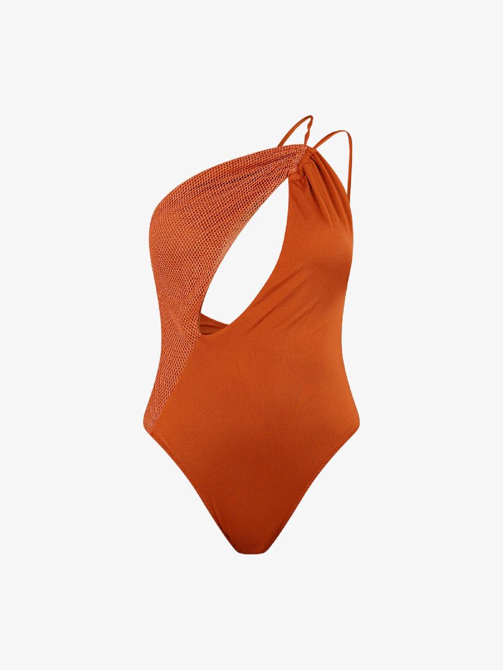 COTAZUR Costume da bagno intero microrete CTZ01425 donna arancione Vendita Economica