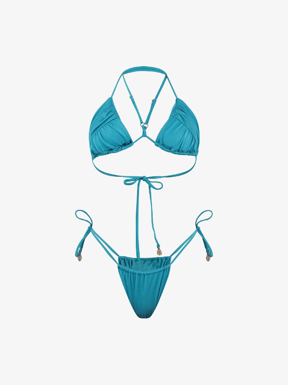 COTAZUR Costume da bagno triangolo drappeggio CTZ01358 donna azzurro Moda