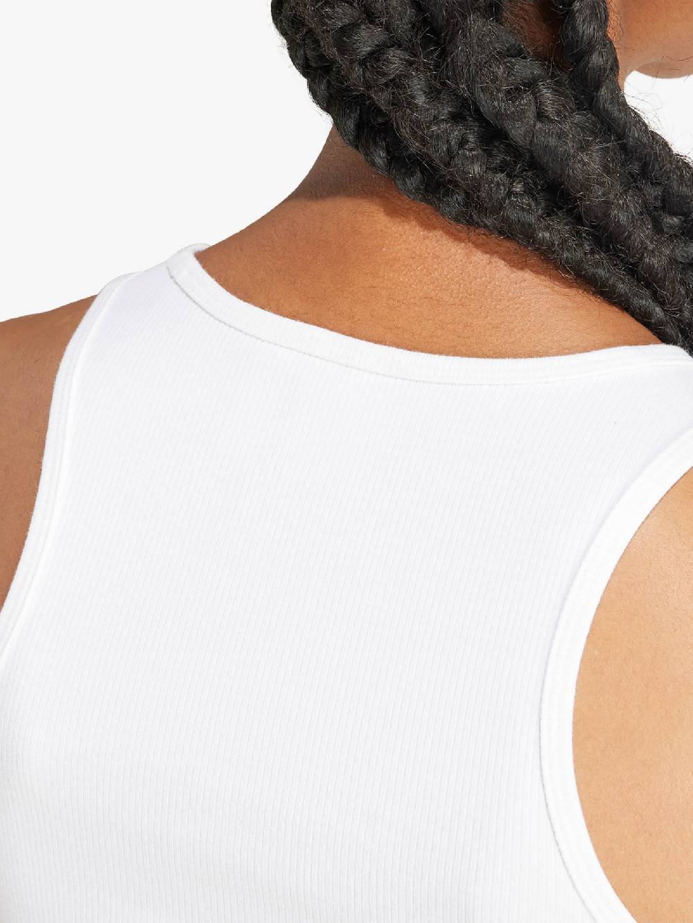 ADIDAS Canotta cropped Essentials Rib IY5920 donna cotone bianco Sconto di tempo limitato