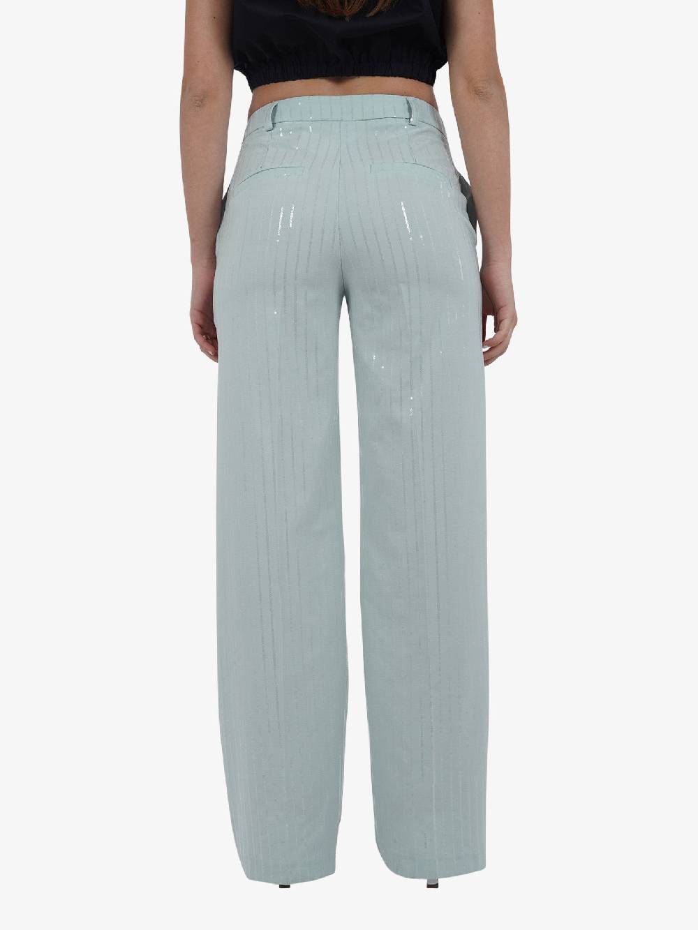 DIXIE Pantalone straight con piega stirata P041J095 donna verde Black Friday