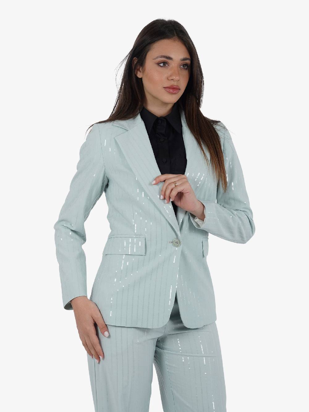 DIXIE Giacca monopetto con revers J041J022 donna verde Offerta per la Festa della Mamma