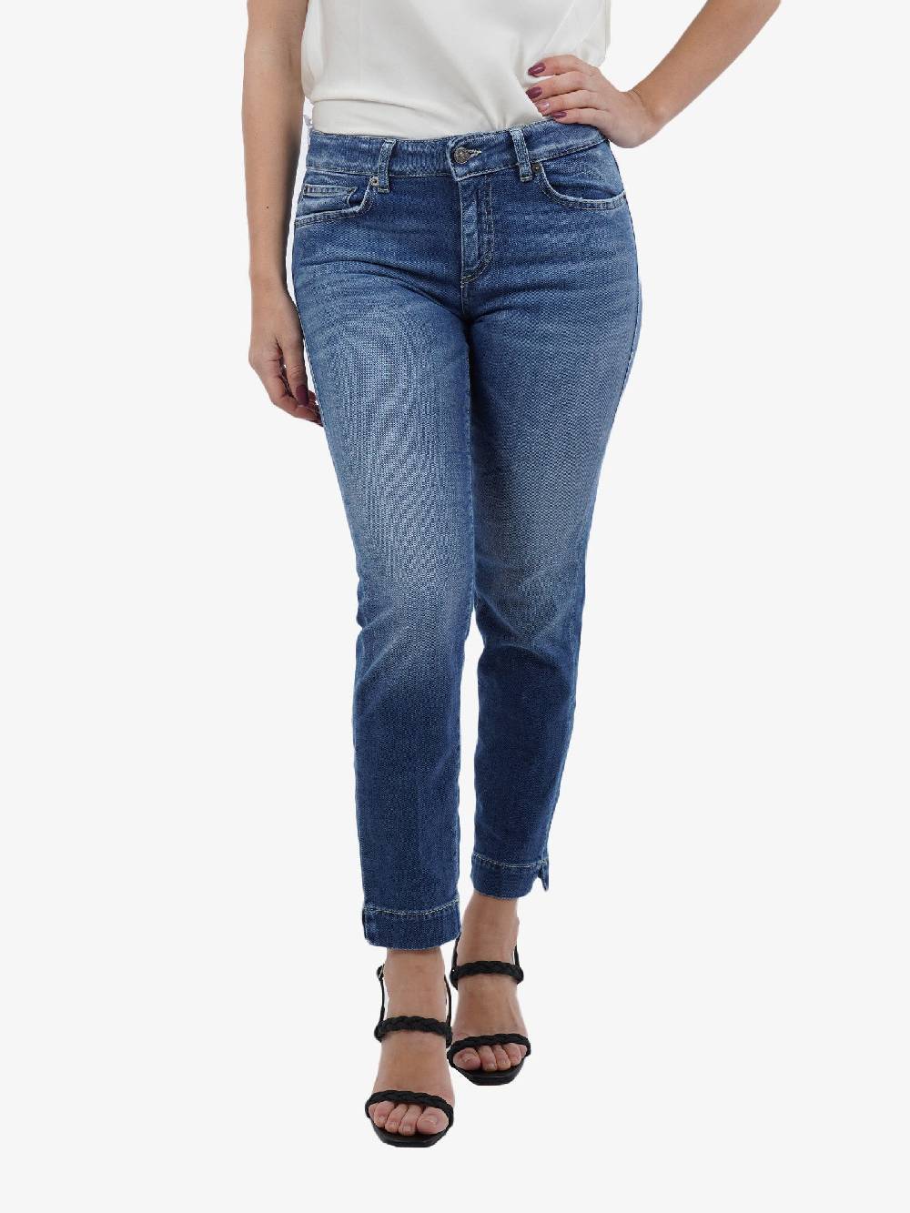DONDUP Jeans Rose in cotone donna blu Offerta Anniversario