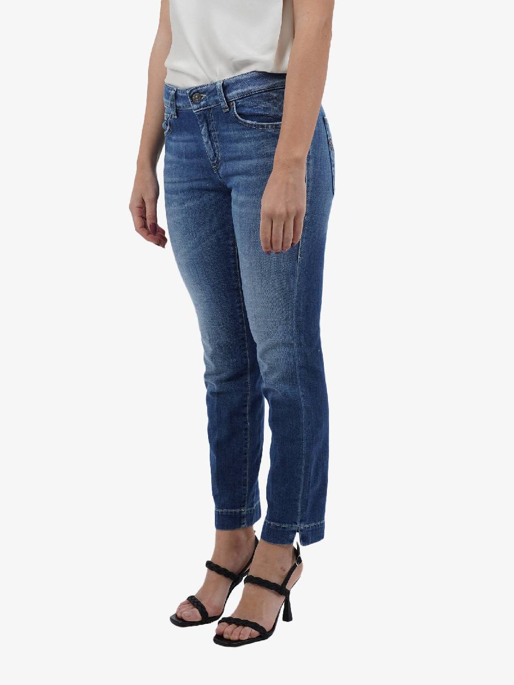 DONDUP Jeans Rose in cotone donna blu Offerta Anniversario
