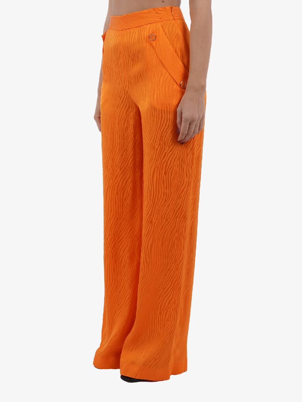 SPACE SIMONA CORSELLINI Pantalone a palazzo in jacquard donna zebrato Latest fashion