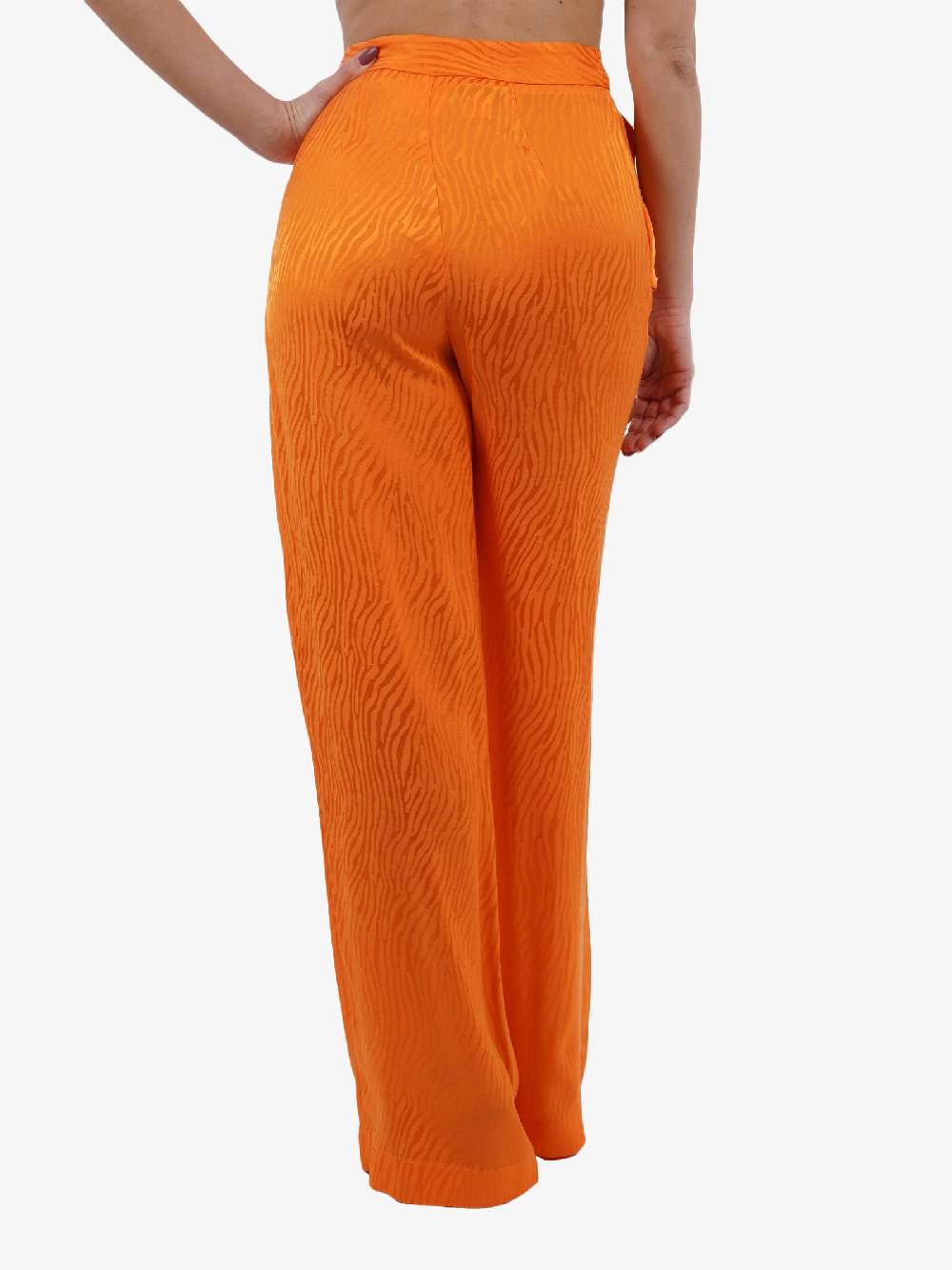 SPACE SIMONA CORSELLINI Pantalone a palazzo in jacquard donna zebrato Latest fashion