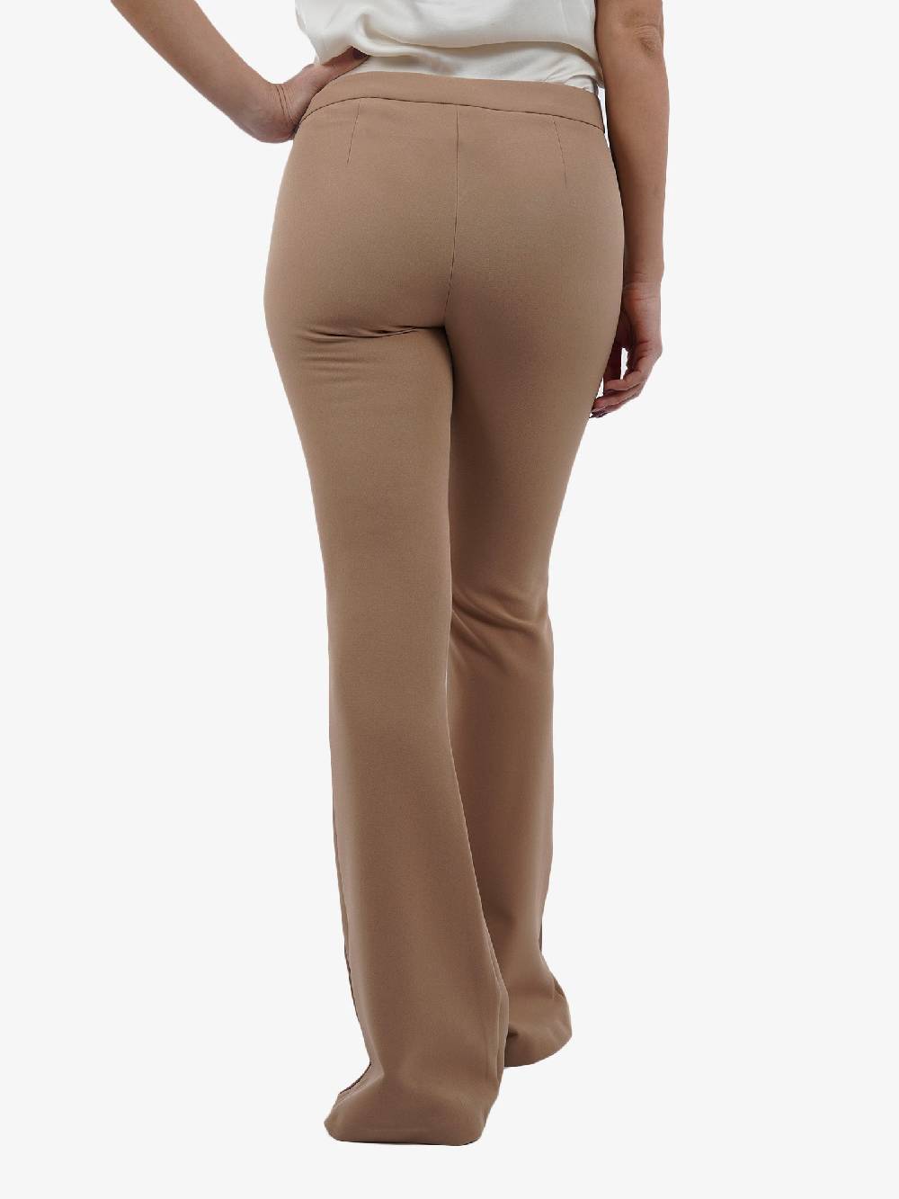 SPACE SIMONA CORSELLINI Pantalone flared donna beige Online Outlet
