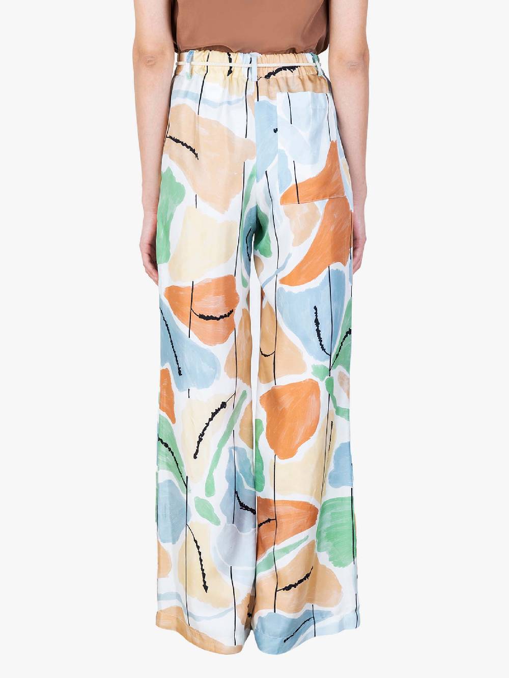 ALYSI Pantalone Eden a palazzo donna multicolor Offerte esclusive