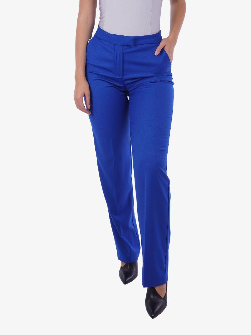 JIJIL Pantalone a vita alta donna blu Sconti VIP