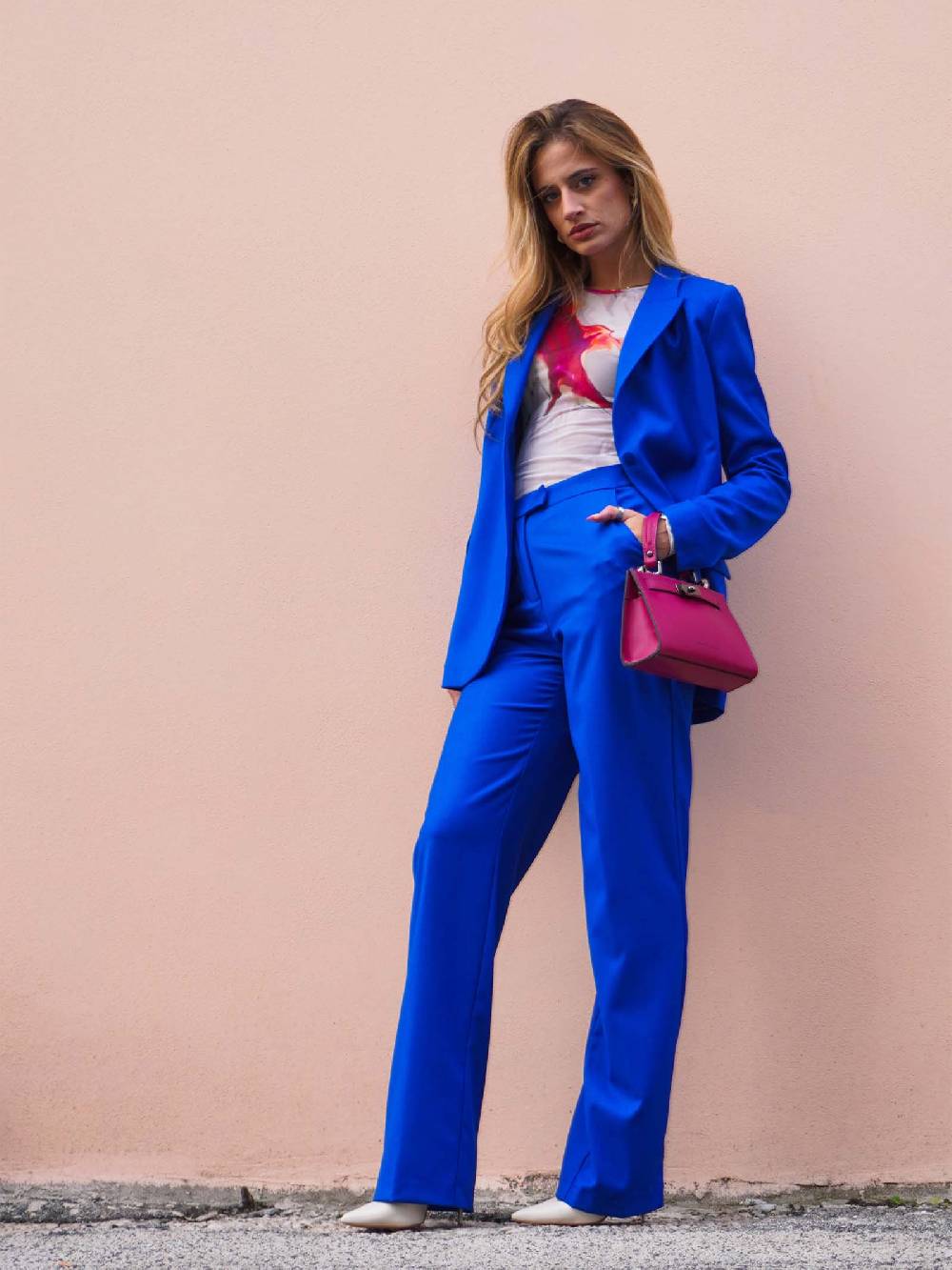 JIJIL Pantalone a vita alta donna blu Sconti VIP