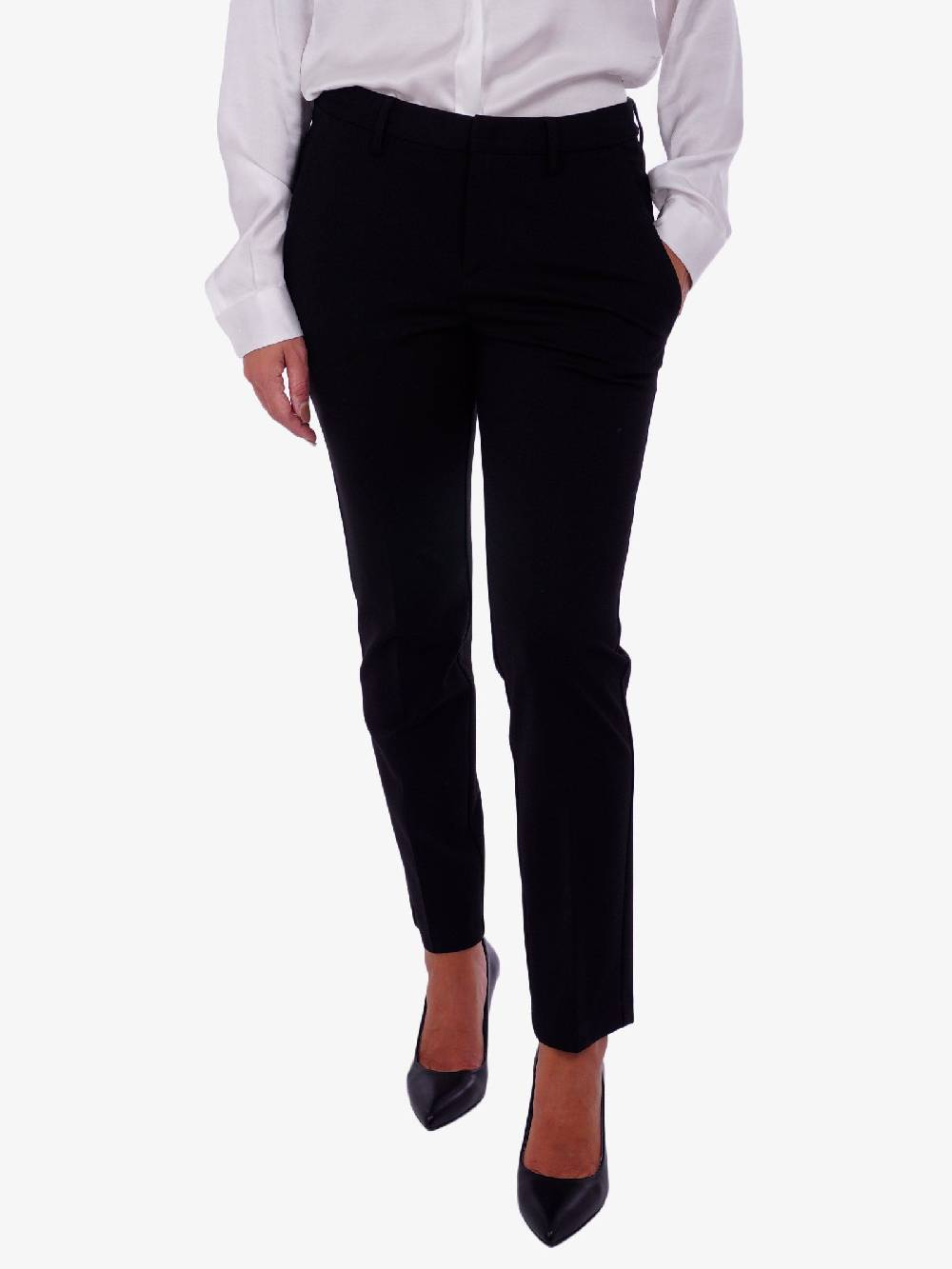 MERCI Pantalone a vita media donna nero Prezzo basso
