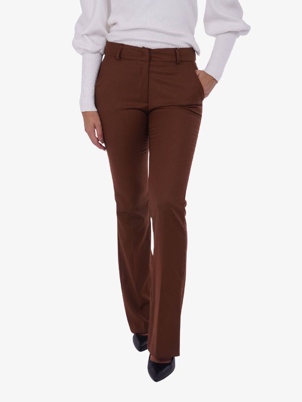 JE SUIS LE FLEUR Pantalone flared donna marrone Super Saving Price