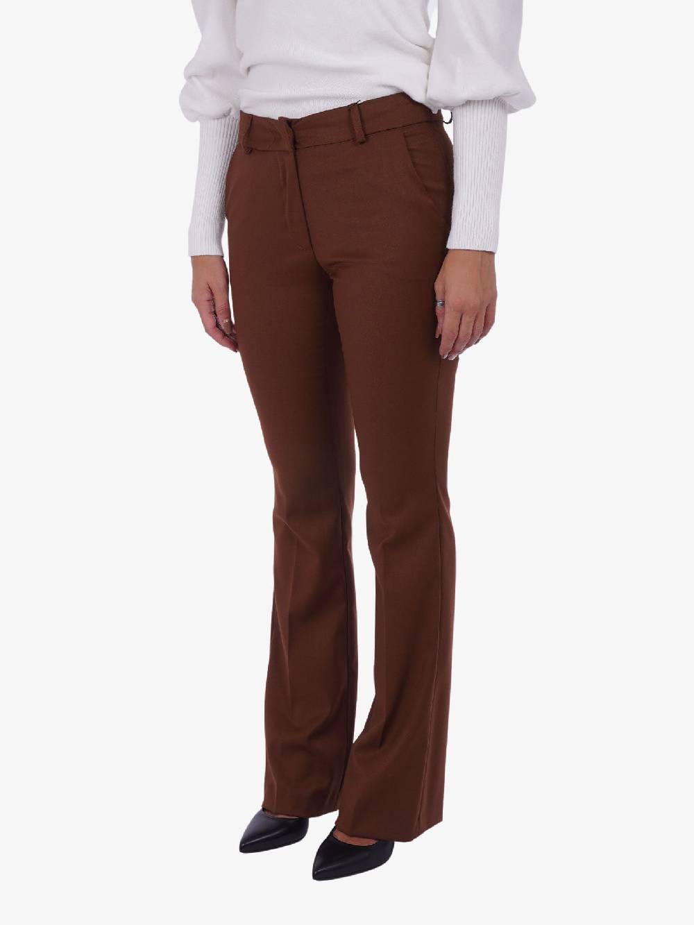JE SUIS LE FLEUR Pantalone flared donna marrone Super Saving Price