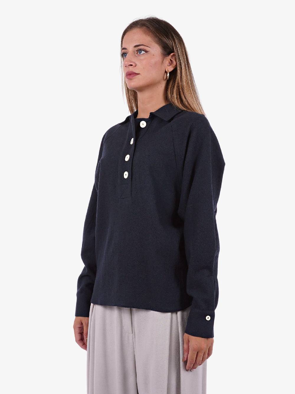 ALYSI Polo in lana donna morbido Offerta settimanale