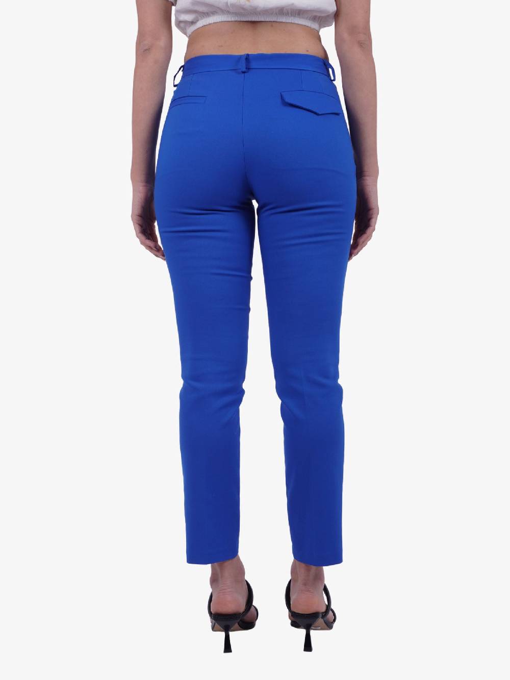 MERCI Pantalone donna a sigaretta blu oceano Latest stili