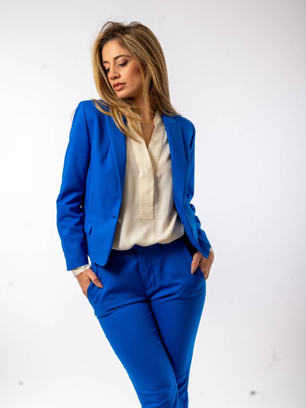 MERCI Giacca donna in cotone blu oceano Ultimi due giorni
