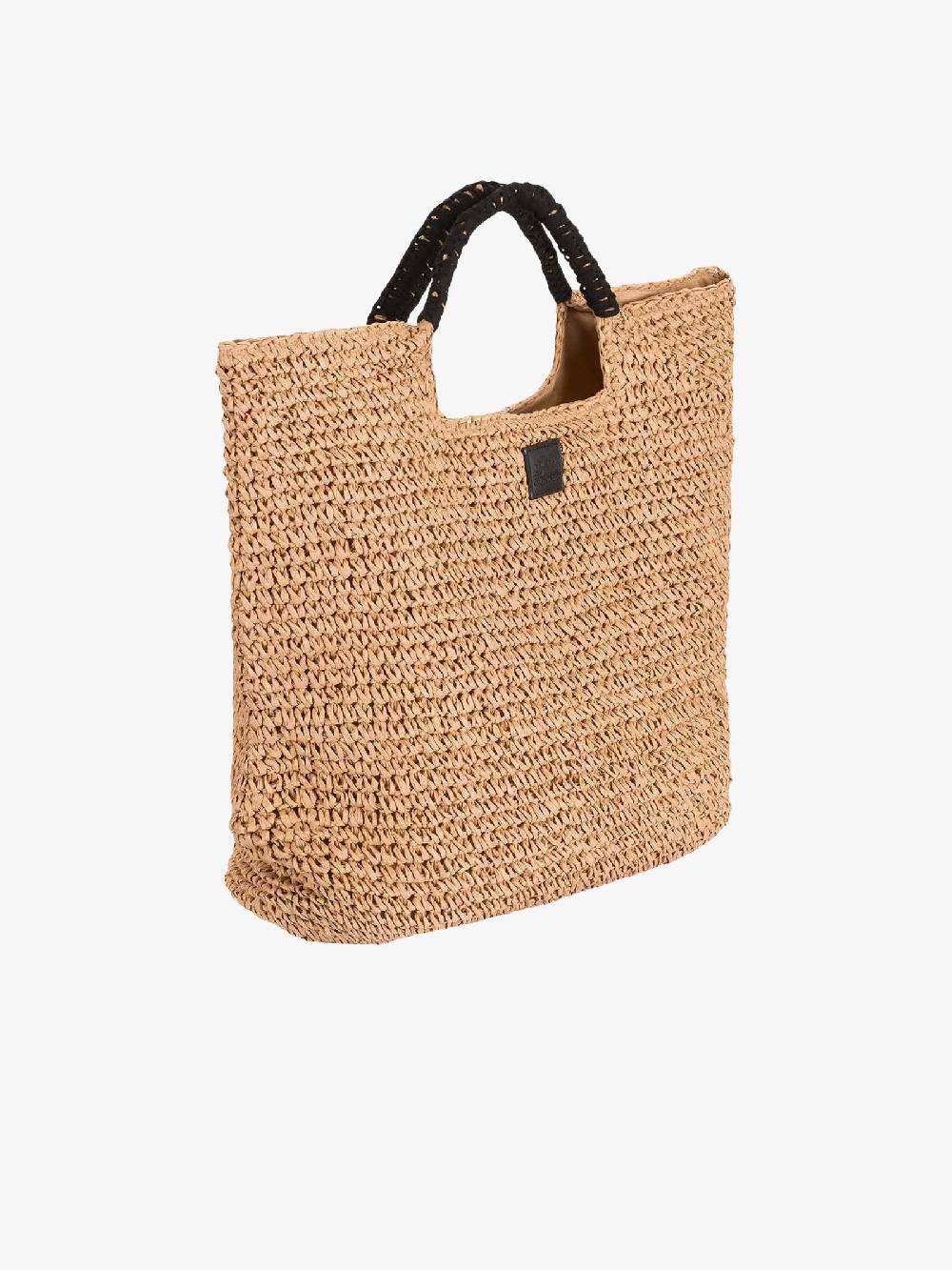 SUNDEK Borsa a mano Big Straw donna in paglia beige Offerta speciale della fabbrica