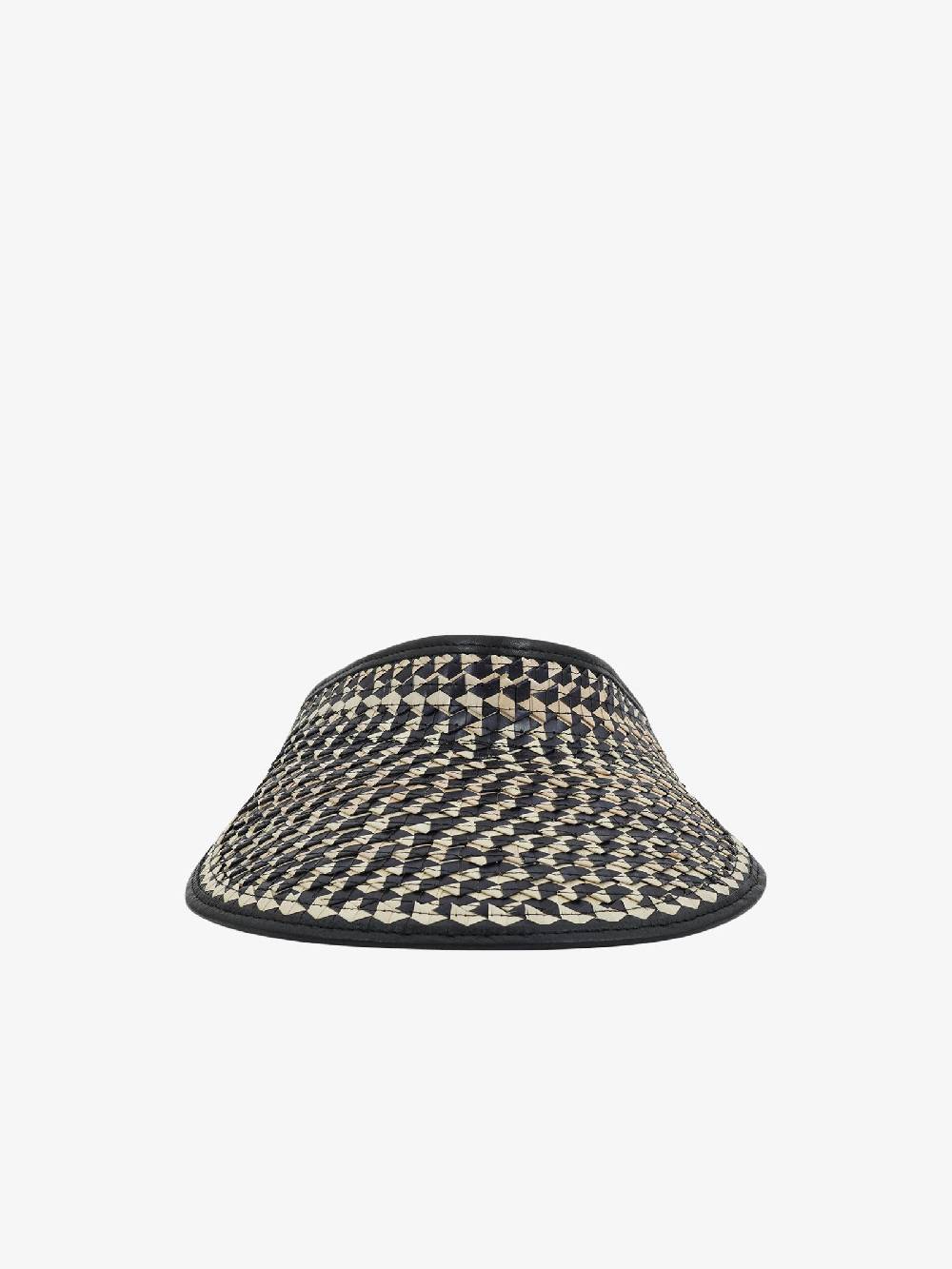 RARO Cappello VISIEVA donna pelle nero Italia