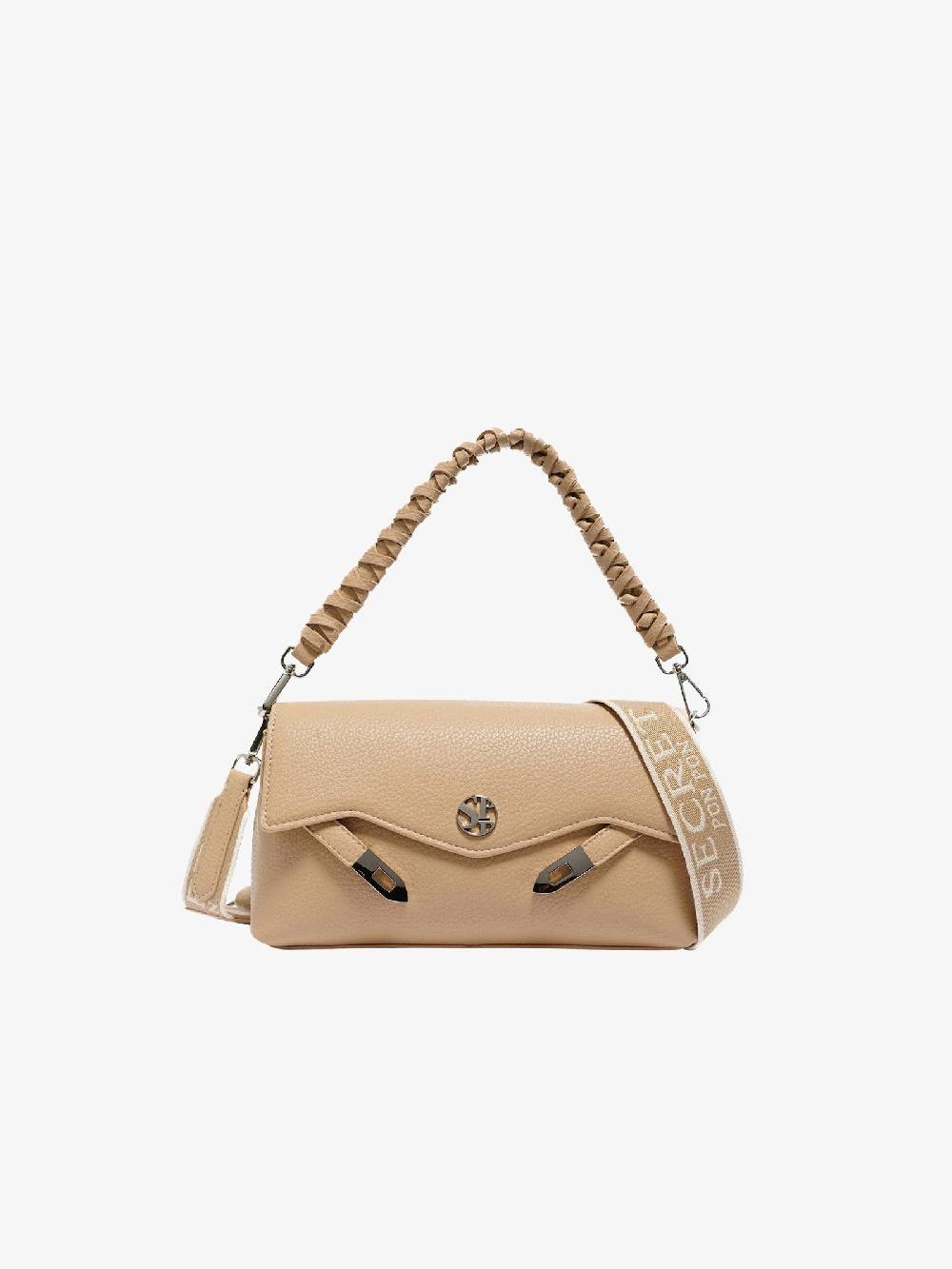 SECRET PON PON Pochette Quiny clutch donna beige Sottocosto