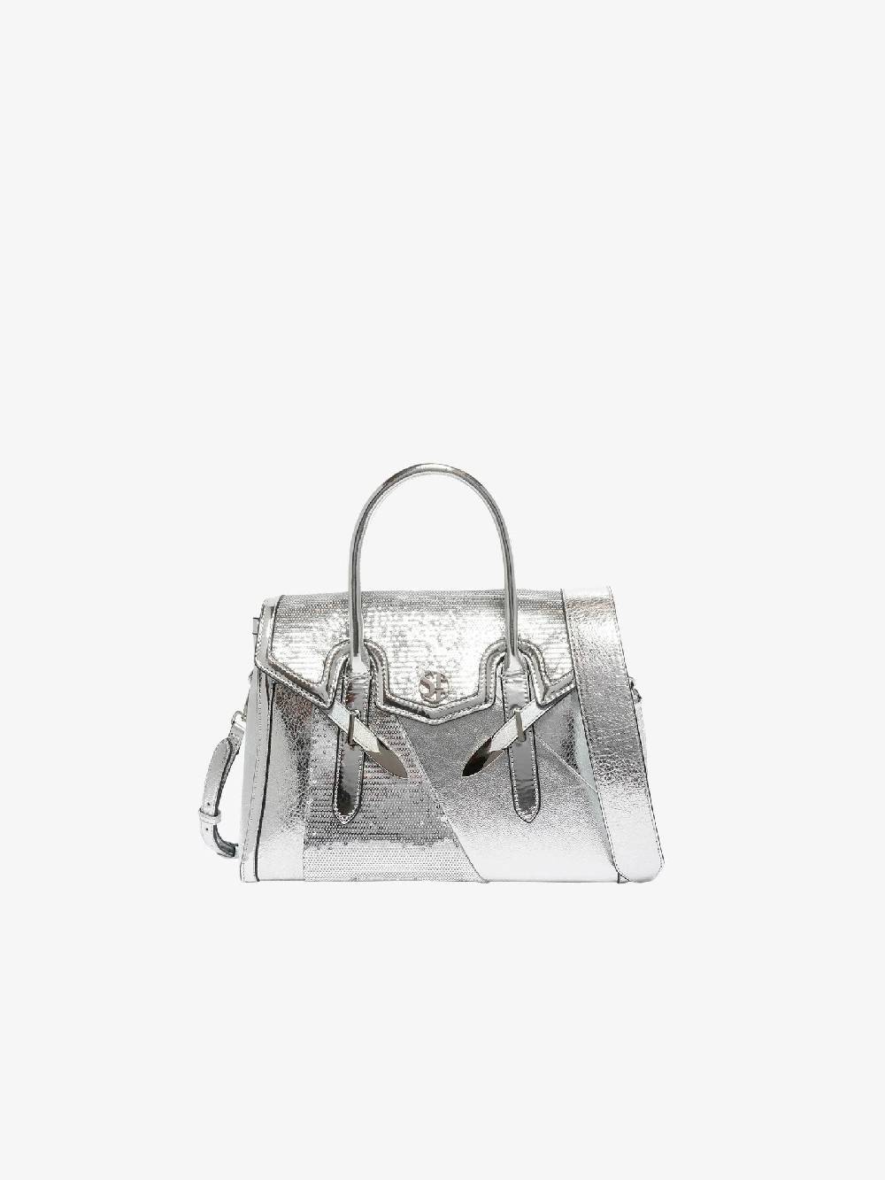 SECRET PON PON Borsa a spalla YALIS SPARKLINK MEDIUM donna argento Hotsell