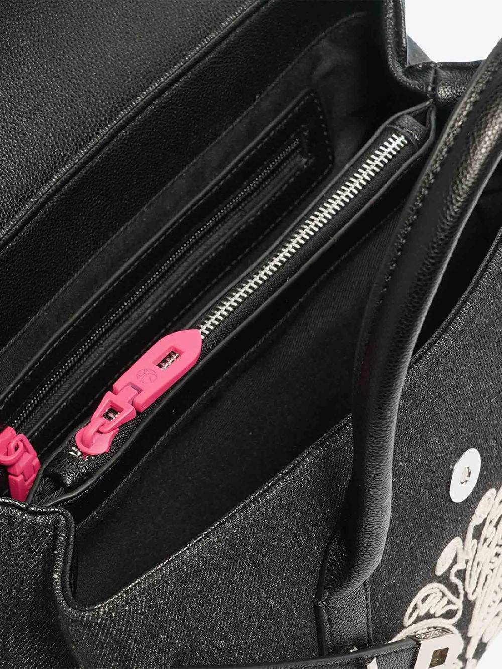 SECRET PON PON Borsa a spalla YALIS CORNELY MEDIUM donna denim Nuova