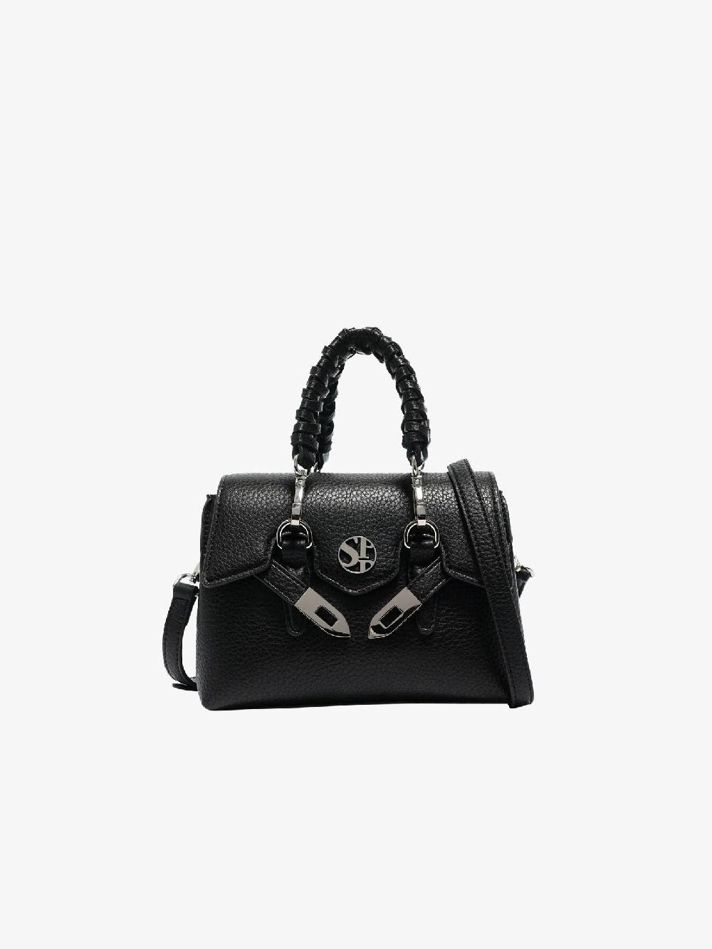 SECRET PON PON Borsa a spalla QUINY XSMALL donna nero Spedizione gratuita