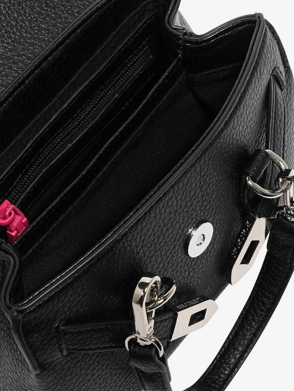 SECRET PON PON Borsa a spalla QUINY XSMALL donna nero Spedizione gratuita
