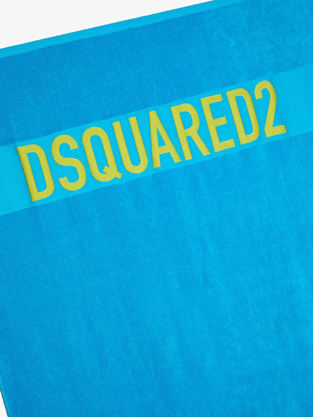 DSQUARED2 Telo da mare unisex in cotone azzurro con logo lettering a contrasto Fino al 60% di sconto