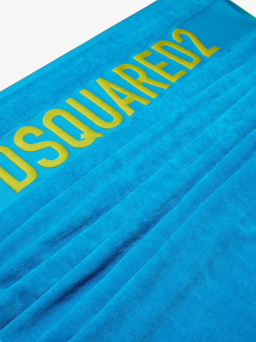 DSQUARED2 Telo da mare unisex in cotone azzurro con logo lettering a contrasto Fino al 60% di sconto