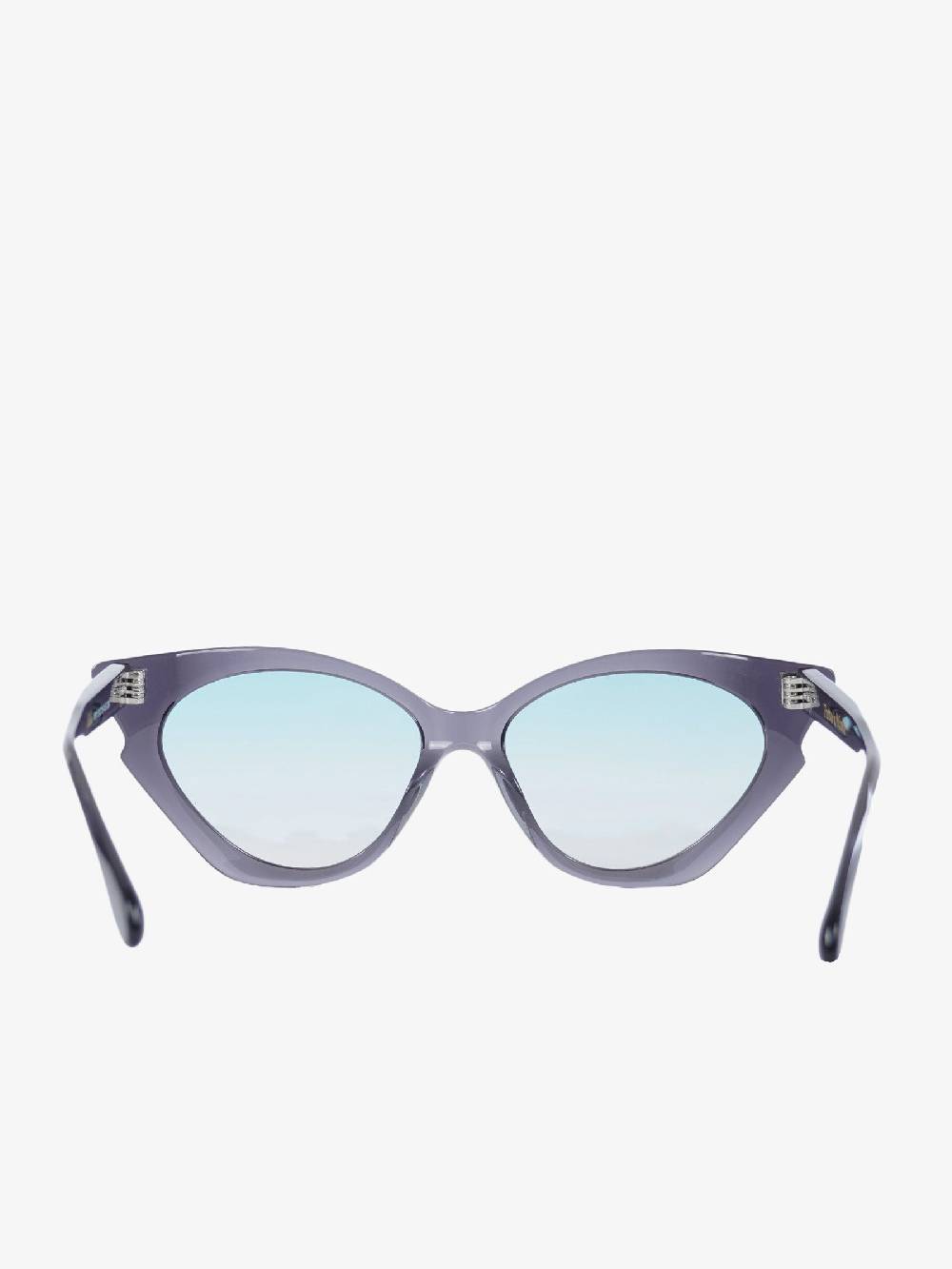 LABE Occhiali da sole in celluloide grigio con design unisex Super sconto