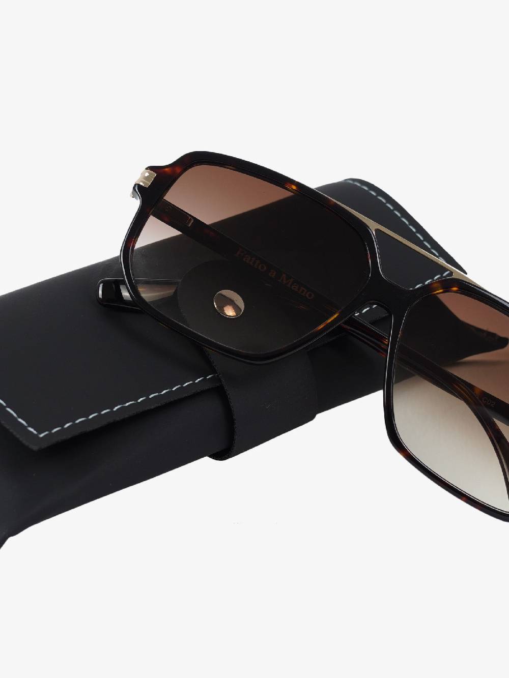 LABE Occhiali da sole unisex in metallo con lenti marroni Enormi sconti