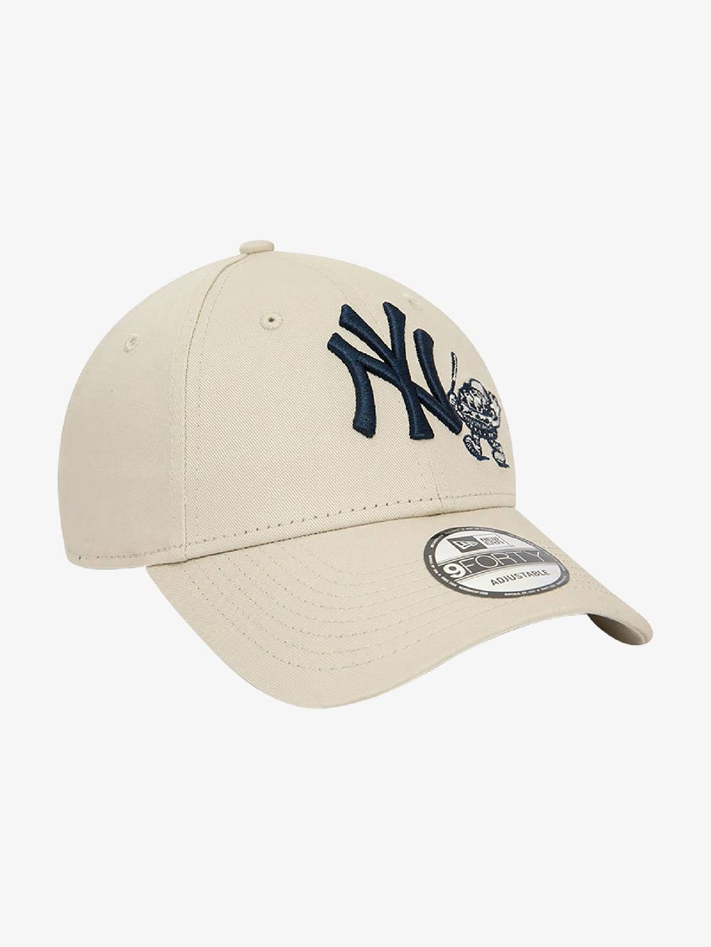 NEW ERA Cappello 9FORTY New York Yankees Food Character 60435122 cotone beige Spedizione Gratuita