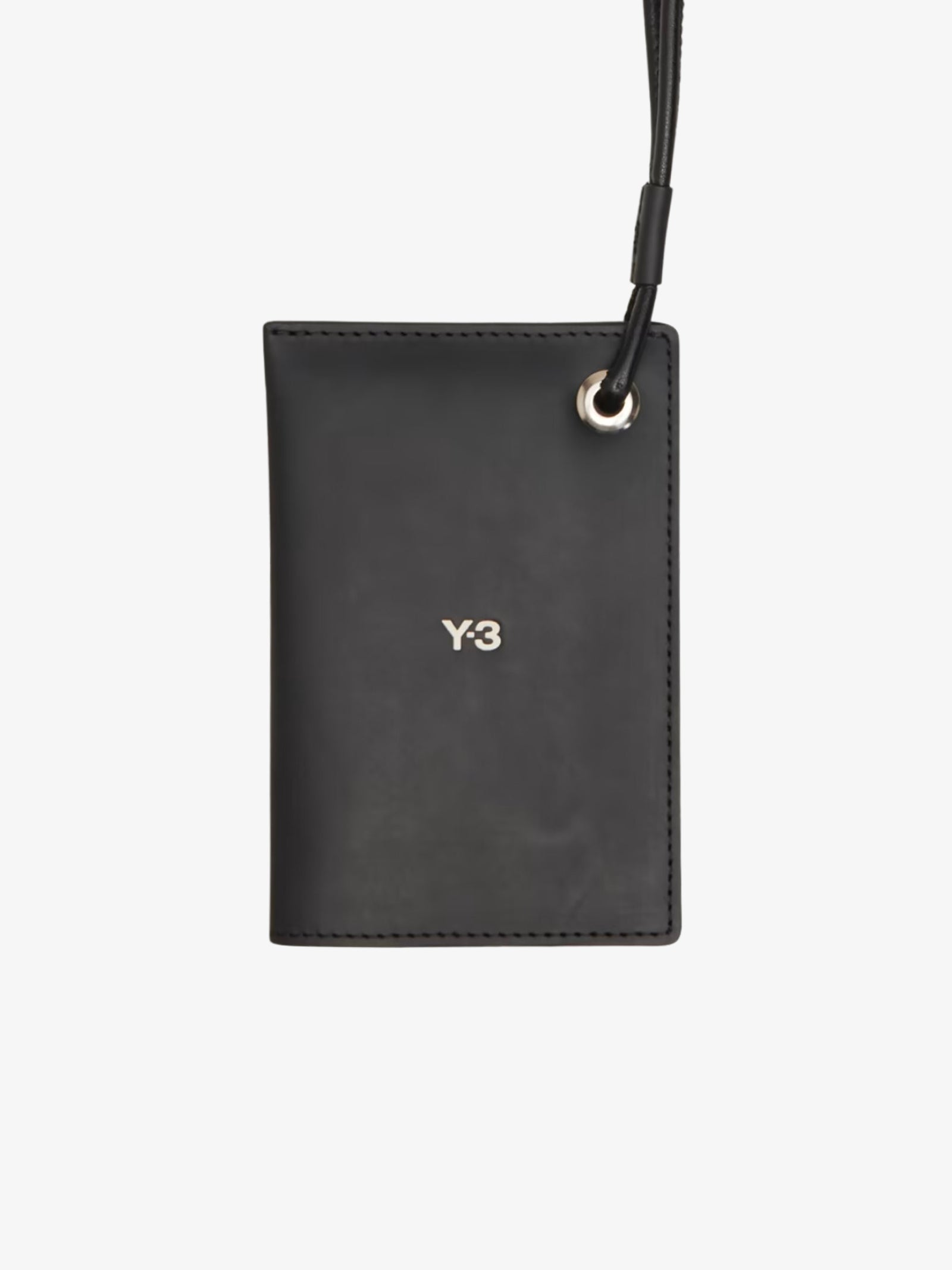 Y-3 Portafoglio IJ9891 in vera pelle nero Offerta esclusiva