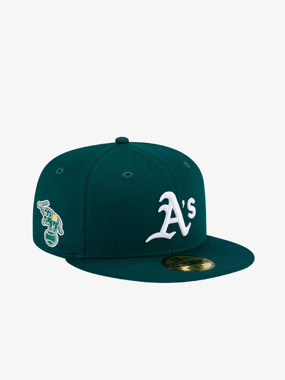 NEW ERA Cappello 59FIFTY Fitted Oakland Athletics Team Side Patch verde Offerte esclusive